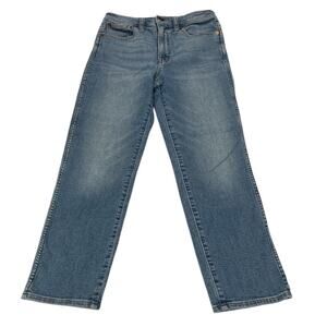 Madewell Stovepie Straight Leg Light Wash Denim Jeans Solid Basic Size 27 Casual